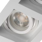 Kanlux 20°-os szögben állítható, 100x185 mm, 2xGU10, IP20, fehér, alumínium házas, szögletes spot lámpa keret, ARET