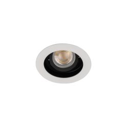   Kanlux 20°-os szögben állítható, Ø100 mm, GU10, IP20, fehér, fekete, alumínium házas, kerek spot lámpa keret, ARET