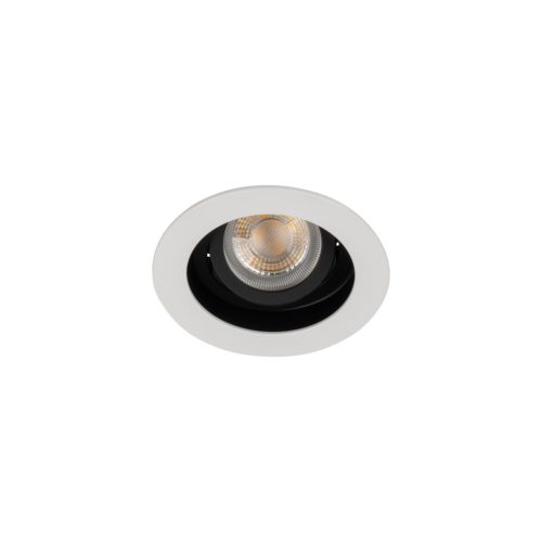 Kanlux 20°-os szögben állítható, Ø100 mm, GU10, IP20, fehér, fekete, alumínium házas, kerek spot lámpa keret, ARET