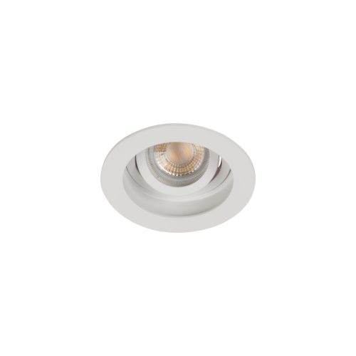 Kanlux 20°-os szögben állítható, Ø100 mm, GU10, IP20, fehér, alumínium házas, kerek spot lámpa keret, ARET