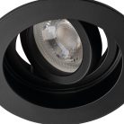 Kanlux 20°-os szögben állítható, Ø100 mm, GU10, IP20, fekete, alumínium házas, kerek spot lámpa keret, ARET