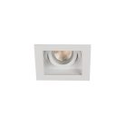 Kanlux 20°-os szögben állítható, 100x100 mm, GU10, IP20, fehér, alumínium házas, szögletes spot lámpa keret, ARET