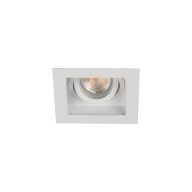   Kanlux 20°-os szögben állítható, 100x100 mm, GU10, IP20, alumínium házas, szögletes spot lámpa keret, ARET