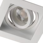 Kanlux 20°-os szögben állítható, 100x100 mm, GU10, IP20, fehér, alumínium házas, szögletes spot lámpa keret, ARET