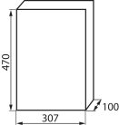 IDEAL TS DB 230/400V, 63A, 3x12P, 470x100x307 mm, IP44, falon kívüli fehér-szürke lakáselosztó - beltéri biztosítékdoboz