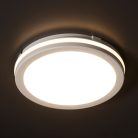 Kanlux 12W, 1200-1250-1300 lm, CCT, IP65, Ø200 mm, kerek, fehér, polipropilén házas állítható színhőmérsékletű LED mennyezeti lámpatest, BENO ECO
