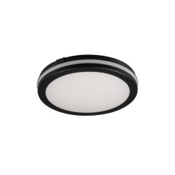   Kanlux 12W, 1050-1100-1150 lm, CCT, IP65, Ø200 mm, kerek, fekete, polipropilén házas állítható színhőmérsékletű LED mennyezeti lámpatest, BENO ECO