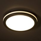 Kanlux 12W, 1050-1100-1150 lm, CCT, IP65, Ø200 mm, kerek, fekete, polipropilén házas állítható színhőmérsékletű LED mennyezeti lámpatest, BENO ECO