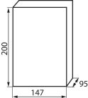 IDEAL TS DB 230/400V, 63A, 6P, 200x95x147 mm, IP44, falon kívüli fehér-szürke lakáselosztó - beltéri biztosítékdoboz