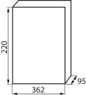 IDEAL TS DB 230/400V, 63A, 18P, 200x95x362 mm, IP44, falon kívüli fehér-szürke lakáselosztó - beltéri biztosítékdoboz
