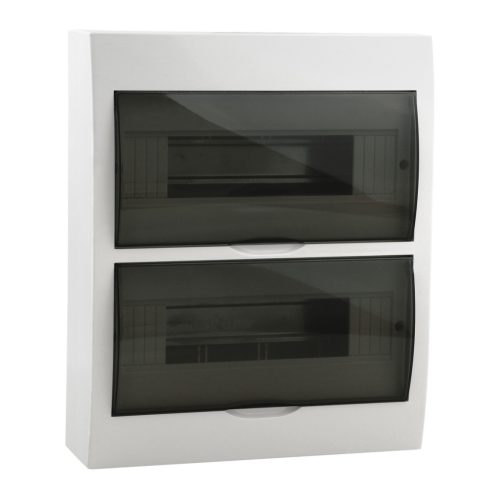 IDEAL TS DB 230/400V, 63A, 2x12P, 326x100x270 mm, IP44, falon kívüli fehér-szürke lakáselosztó - beltéri biztosítékdoboz