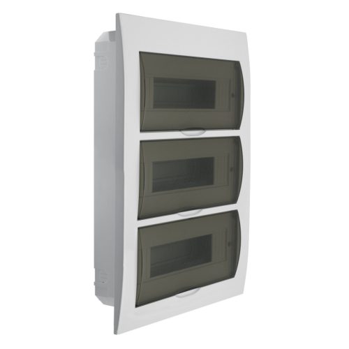 IDEAL TS DB 230/400V, 63A, 3x12P, 455x65x293 mm, IP44, falon kívüli fehér-szürke lakáselosztó - beltéri biztosítékdoboz