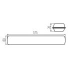 Kanlux 19W, 4000K, 3050 lm, IP65, szürke, polikarbonát házas, 70x575 mm, természetes fehér por-és páramentes LED lámpatest, KANLUX MAH MAX - 5 év garancia