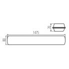Kanlux 48W, 4000K, 7680 lm, IP65, szürke, polikarbonát házas, 70x1475 mm, természetes fehér por-és páramentes LED lámpatest, KANLUX MAH MAX - 5 év garancia