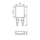 Kanlux 5x10x121mm Összekötő LED szalagokhoz CON P 8 CP - CON P