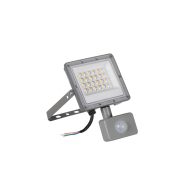   Kanlux 20W, 1850-2160 lm, 3000-6500K, IP44, CCT, szürke, 198x143 mm, állítható színhőmérsékletű, fényáramú LED reflektor, ACETE - mozgásérzékelővel