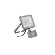   Kanlux 10W, 860-1080 lm, 3000-6500K, IP44, CCT, szürke, 191x120 mm, állítható színhőmérsékletű, fényáramú LED reflektor, ACETE - mozgásérzékelővel
