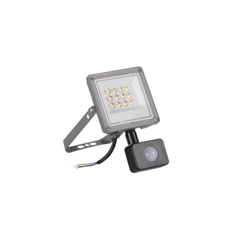 Kanlux 10W, 860-1080 lm, 3000-6500K, IP44, CCT, szürke, 191x120 mm, állítható színhőmérsékletű, fényáramú LED reflektor, ACETE - mozgásérzékelővel