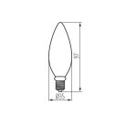 Kanlux XLED 7W, 1055 lm, 6500K, C35, E14, 320°, hideg fehér LED fényforrás - hagyományos izzó, széles fényelosztás