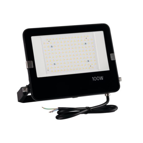 Kanlux 100W, 14000 lm, 4000K, IP65, 253x291 mm, természetes fehér kültéri LED reflektor, FL AGOR PRO LED - 5 év garancia, opál edzett üveg búrával