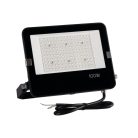 Kanlux 100W, 13500 lm, 4000K, IP65, fekete, fém házas, 253x291 mm, természetes fehér kültéri LED reflektor, AGOR PRO - opál edzett üveg búrával