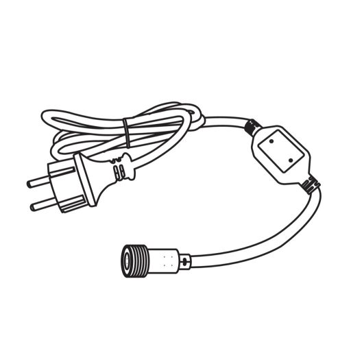 Kanlux 200W, IP44/65, 1,5m tápkábel LED fényszalagokhoz, GIVRO-PR SET - kültéri, dugvillás