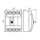 Kanlux 160A/230-415V AC, kompakt megszakító, 4 pólusú, KMCCB-RT-160A-4P - ipari áramkörvédelemhez