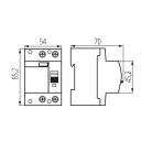 Kanlux 63A/230V AC, 300mA, B típusú, 2 pólusú, áram-védőkapcsoló, KRD10-2/63/300-B - ipari áramkörvédelemhez