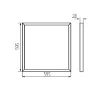 Miledo 40W, 4000 lm, 4000K, 595x595 mm, acél házas, természetes fehér LED panel, Barev BL