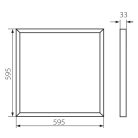 Miledo 36W, 3600 lm, 4000K, 595x595 mm, fehér, acél házas, természetes fehér LED panel, BAREV