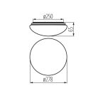Miledo 12W, 900 lm, 4000K, IP44, Ø278 mm, fehér, fém házas, kerek természetes fehér spot lámpa, CORSO LED v2