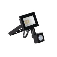   Miledo 10W 800 lm IP 44 4000K fekete, alumínium természetes fehér kültéri LED reflektor, GRUN NV - opál edzett üveg búrával, 25 000 h élettartammal