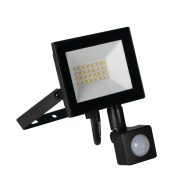   Miledo 20W 1700 lm IP 44 4000K fekete, alumínium természetes fehér kültéri LED reflektor, GRUN NV - opál edzett üveg búrával, 25 000 h élettartam
