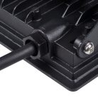Miledo 10W 800 lm IP 65 4000K fekete, alumínium természetes fehér kültéri LED reflektor, GRUN NV - opál edzett üveg búrával, 25 000 h élettartam