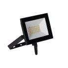 Miledo 20W 1700 lm IP 65 4000K fekete, alumínium természetes fehér kültéri LED reflektor, GRUN NV - opál edzett üveg búrával, 25 000 h élettartam