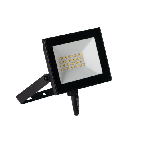 Miledo 20W 1700 lm IP 65 4000K fekete, alumínium természetes fehér kültéri LED reflektor, GRUN NV - opál edzett üveg búrával, 25 000 h élettartam