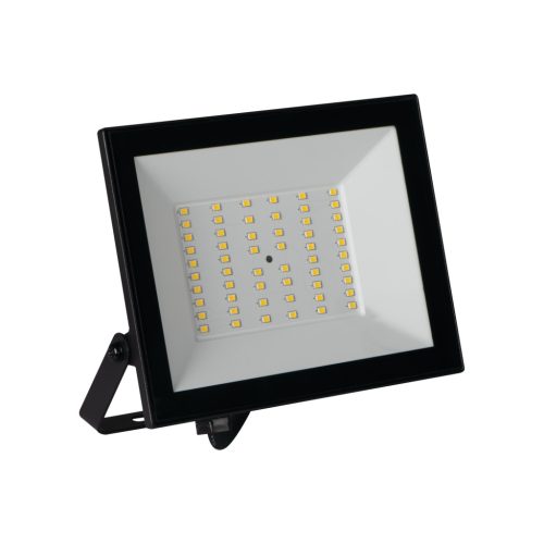 Miledo 50W 4500 lm IP 65 4000K fekete, alumínium természetes fehér kültéri LED reflektor, GRUN NV - opál edzett üveg búrával, 25 000 h élettartam