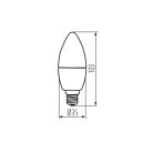 Miledo 4,9W, 470lm, 3000K, E14, C35, meleg fehér LED fényforrás