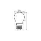 Miledo 6,5W, 806 lm, 3000K, E27, G45, meleg fehér LED fényforrás