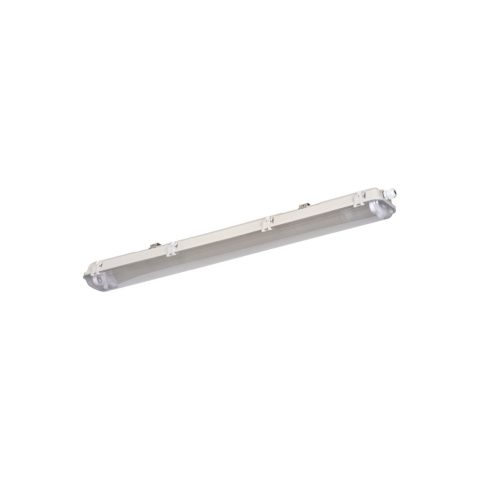 Miledo 2xG13, IP65, szürke, műanyag házas, 60x660 mm, kültéri por- és páramentes lámpatest LED fénycsőhöz, DICHT 4LED NP-PS