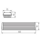 Miledo 2xG13, IP65, szürke, műanyag házas, 60x660 mm, kültéri por- és páramentes lámpatest LED fénycsőhöz, DICHT 4LED NP-PS