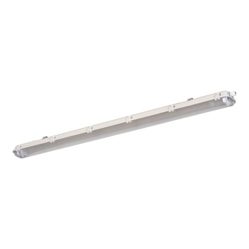 Miledo 2xG13, IP65, szürke, műanyag házas, 60x1270 mm kültéri por- és páramentes lámpatest LED fénycsőhöz, DICHT 4LED NP-PS