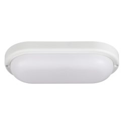   Kanlux 12W, 4000K, 1050 lm, IP54, 94x195 mm, fehér, műanyag házas, ovális, természetes fehér mennyezeti lámpatest, TOLU LED