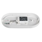 Kanlux 12W, 4000K, 1050 lm, IP54, 94x195 mm, fehér, műanyag házas, ovális, természetes fehér mennyezeti lámpatest, TOLU LED