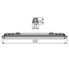 Miledo 18W, 1800 lm, 4000K, IP65, szürke, műanyag házas, 60x600 mm, természetes fehér kültéri por- és páramentes lámpatest, DICHT LED