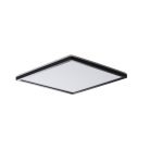 Miledo 17,5W, 1750 lm, 4000K, IP54, 300x300 mm, szögletes, fekete, műanyag házas természetes fehér LED mennyezeti lámpatest, AZPO LED