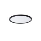 Miledo 11,8W, 1260 lm, 4000K, IP54, Ø225 mm, kerek, fekete, műanyag házas természetes fehér LED mennyezeti lámpatest, AZPO LED
