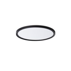   Miledo 11,8W, 1260 lm, 4000K, IP54, Ø225 mm, kerek, fekete, műanyag házas természetes fehér LED mennyezeti lámpatest, AZPO LED