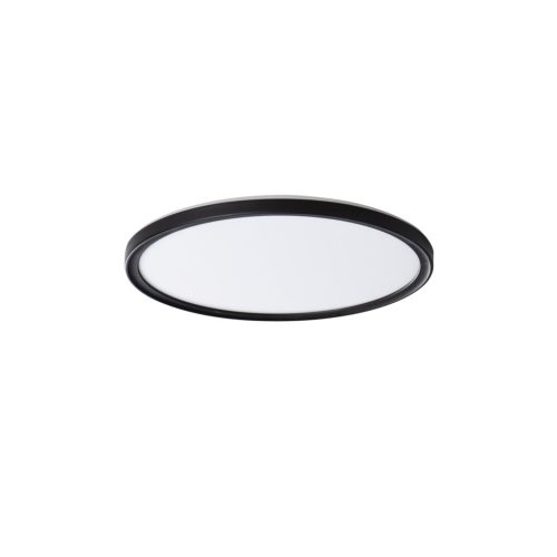 Miledo 11,8W, 1260 lm, 4000K, IP54, Ø225 mm, kerek, fekete, műanyag házas természetes fehér LED mennyezeti lámpatest, AZPO LED