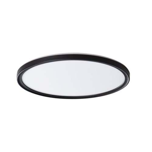 Miledo 18,5W, 1800 lm, 4000K, IP54, Ø290 mm, kerek, fekete, műanyag házas természetes fehér LED mennyezeti lámpatest, AZPO LED